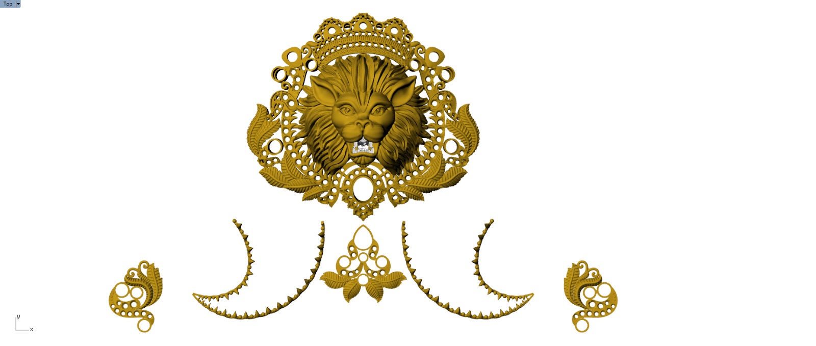 loin-face-nail-locket-stl-file