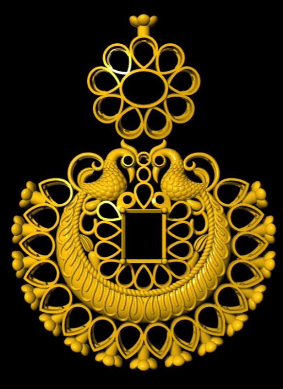 south-indian-pecacock-earring-stl-file