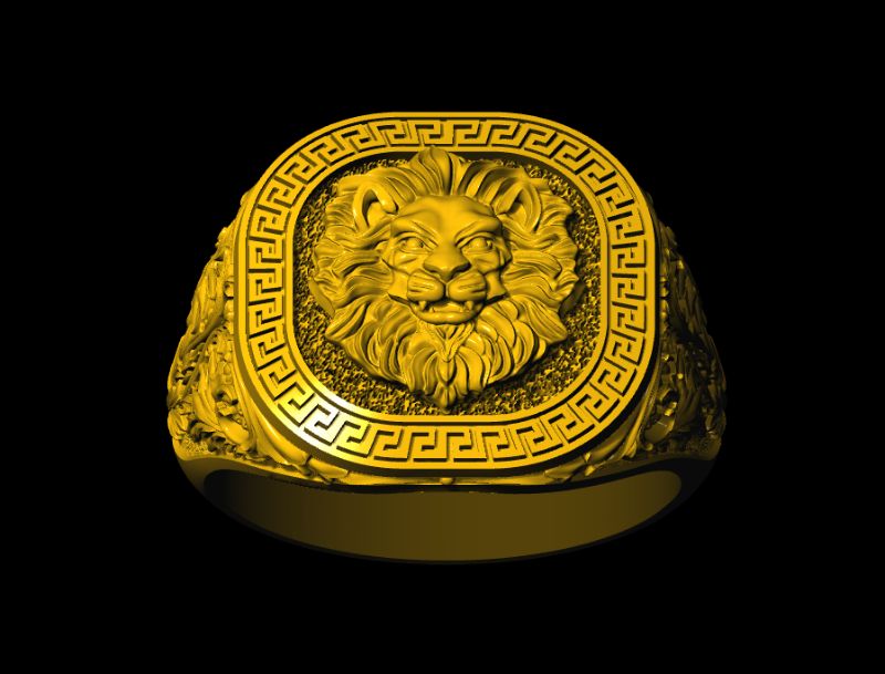 lion-face-ring-stl-file