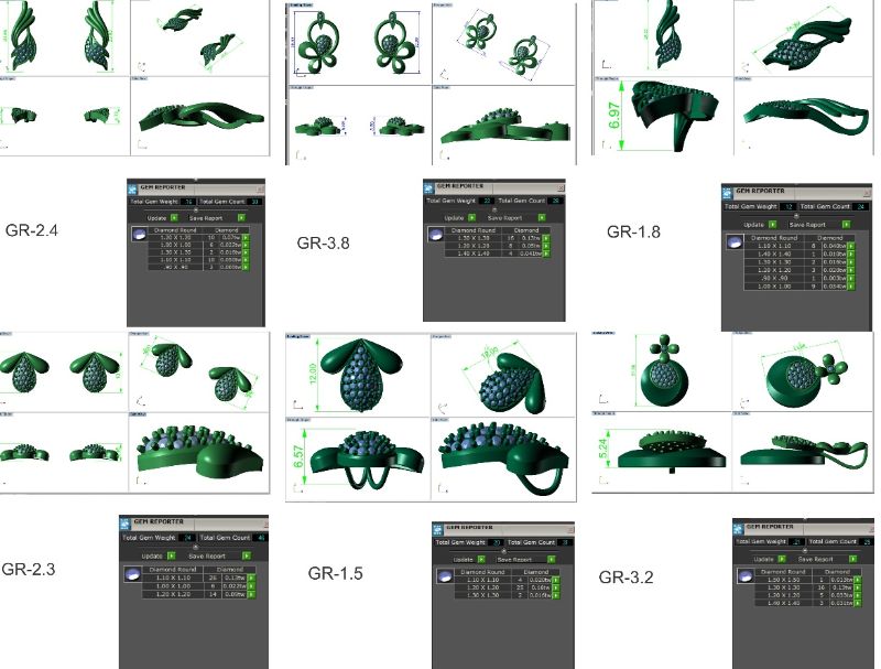 Stunning Collection of 50 Pendant and Earrings Sets in 3DM File Format