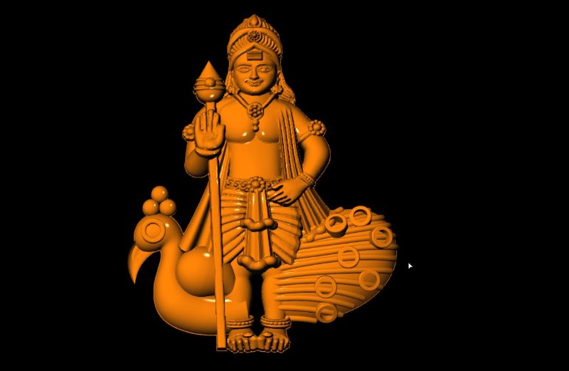 murugan-with-peacock-pendant-stl-file