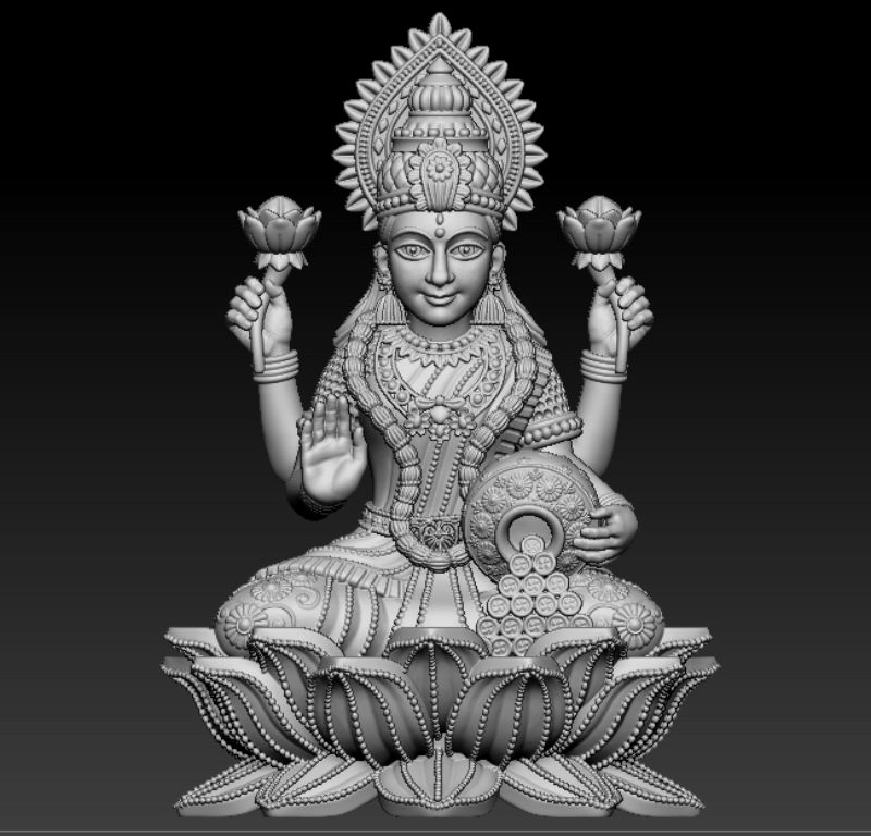 laxmi-mata-3d-print-model-paper-casting-29
