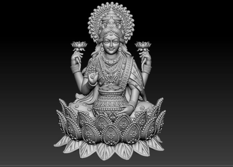 laxmi-mata-3d-print-model-paper-casting-41