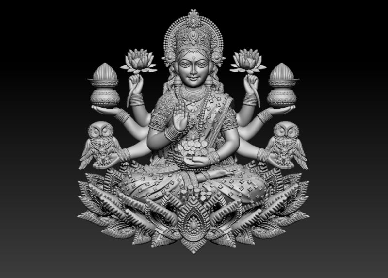 laxmi-mata-3d-print-model-paper-casting-47