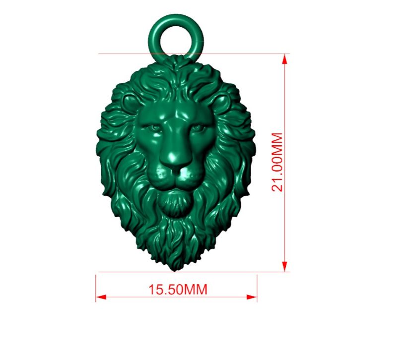 lion-face-pendent-3d-stl-3dm-model