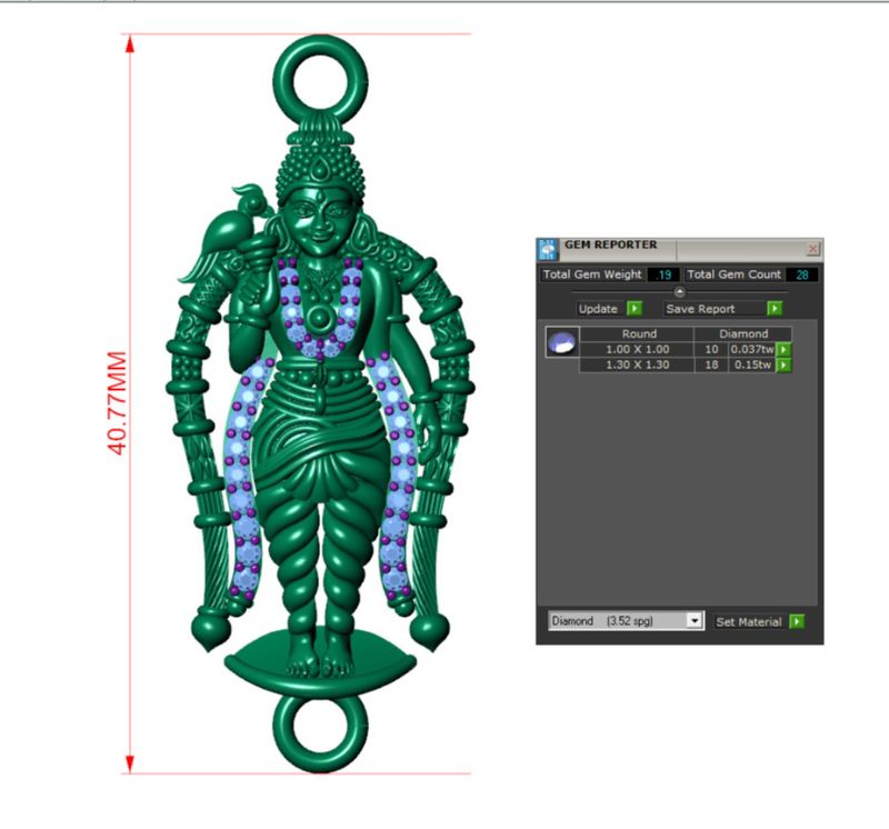 minakshi-mata-3dm-stl-file