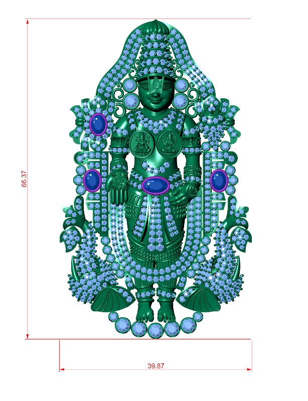 tirupati-balaji-3d-pendent-back-holo-with-diamond-3dm-stl-file-download