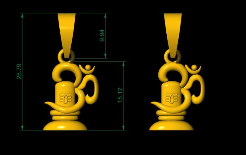 shiv-om-pendant-3dm-file