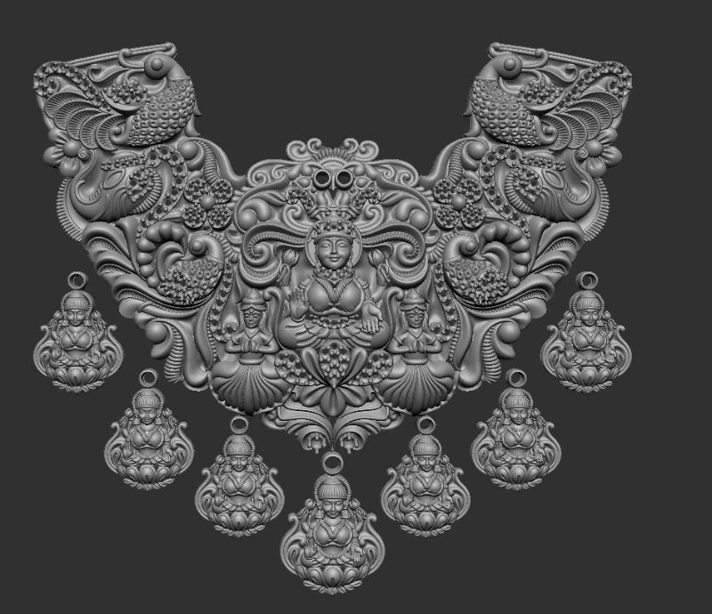 lakshmi-necklace-pendant-3dm-file-3