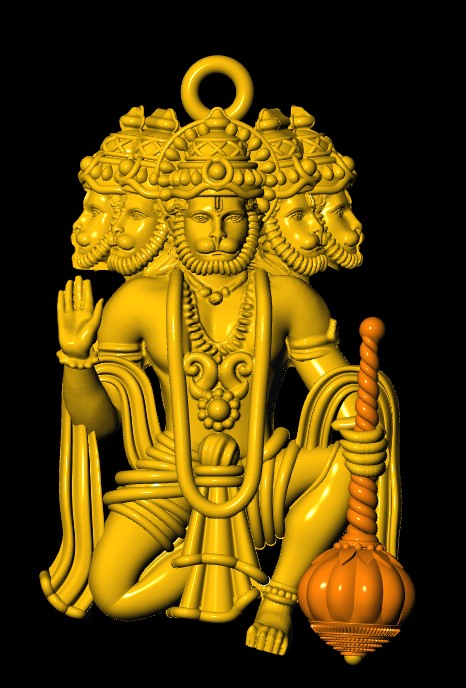 1-hanuman-with-5-faces-stl-file